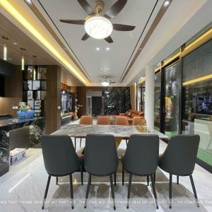 Tủ bếp lacquered kèm bàn đảo 02